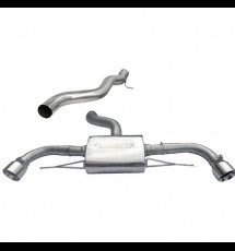Audi TT 3.2 Coupe (Quattro) Dual Exit Tailpipes (07-11) Cat Back System (Non-Resonated)
