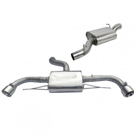 Audi TT 3.2 Coupe (Quattro) Dual Exit Tailpipes (07-11) Cat Back System (Non-Resonated)
