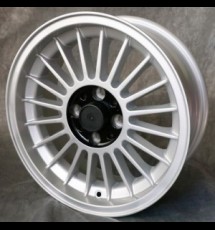 Maxilite Alpina style wheels 6x15 silver/black centre
