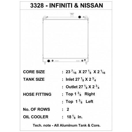 04-14 Nissan Titan 05-14 Nissan Armada 04-13 Infiniti QX56 (All Automatic & Manual)  